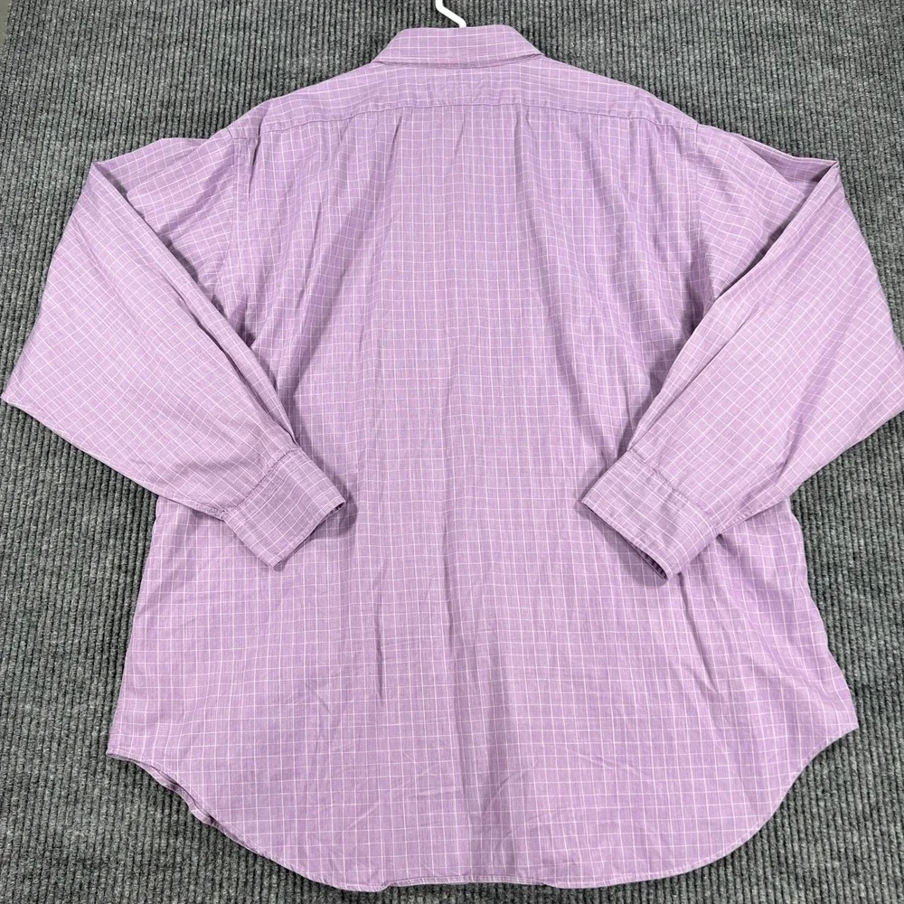 Polo Ralph Lauren Shirt Mens 17 Purple Check Long Sleeve Button Up Andrew Fit